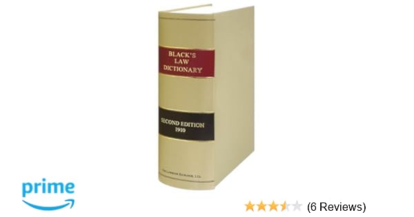 blacks law dictionary 1st 2nd editions